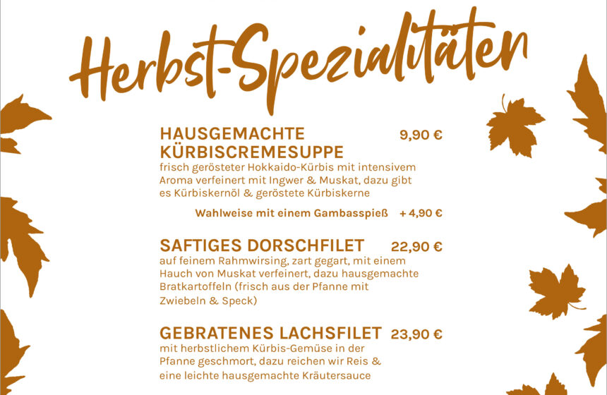 Herbst-Spezialitäten